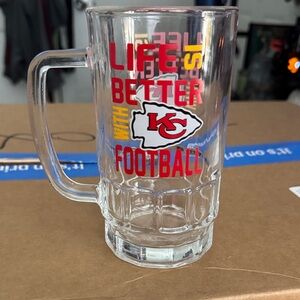 Kansas City Chiefs Glass Beer Mug